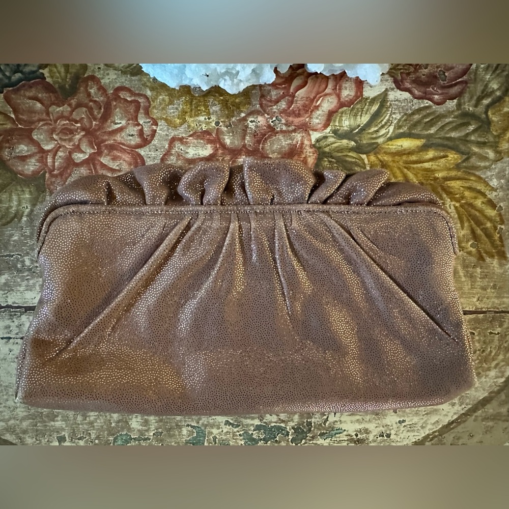 🦋Lauren Merkin Rose Gold Clutch